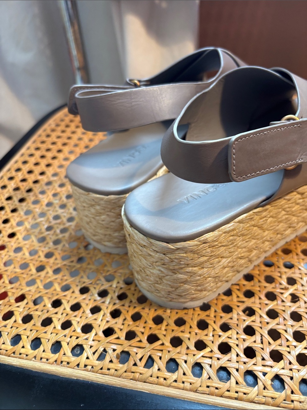 Vince Jesson Womens Gray Platform Espadrille Slingback Sandals - Picture 4 of 7